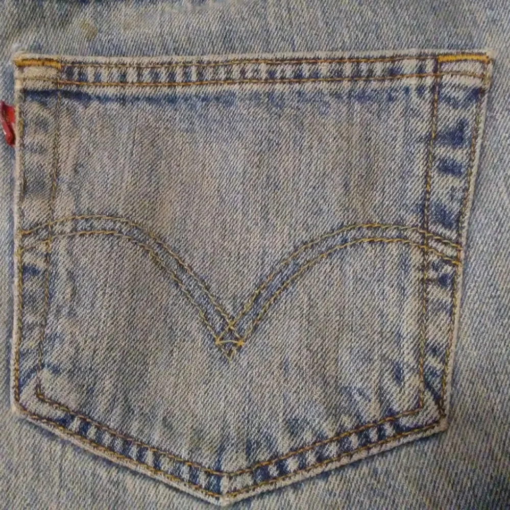 Levi 501 Jeans Men's 36X36 Light Wash Denim Button Fly Classic Red tab Destroyed - Picture 3 of 12